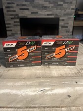 New Sealed TDK D-90 IECI / TYPE I Cassette Tape Lot Of 2 5-Pack Blank Tapes picture