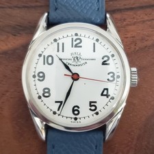 1960s Vintage Ball Trainmaster RR Standard Watch Swiss, Steel Twisted Lugs Case picture