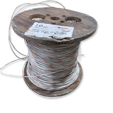 Alan Wire 10 AWG THHN/THWN-2 Solid Copper Wire White Orange Stripe 94,1 lb Spool picture