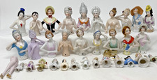 33 Antique Vintage Porcelain Half Dolls Pincushion Dolls Germany Estate Lot picture