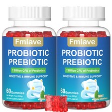 Digestive Advantage Daily Probiotics 120 Gummies EXP 2027, 2 Billion CFUs 2 Pack picture