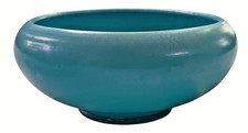 NORTHWOOD GLASS IRIDESCENT STRETCH GLASS BLUE JADE BOWL VINTAGE picture