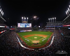Progressive Field Indians Unsigned 2016 World Series Night General View Photo picture
