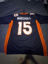 Autographed/Signed Brandon Marshall Denver Orange Jersey Beckett COA XL picture