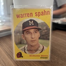 1959 Topps Baseball #40 Warren Spahn PR HOF picture