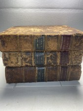1816-1817 Antique Thomas Scott Holy Bible 3 Volumes Leather Bound Books picture
