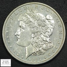 1884 S Morgan Silver Dollar $1 - Damage (CH AU Choice Almost UNC) picture