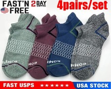 BOMBAS 4 pairs Men's honeycomb Cushion Ankle Socks 4 Colors Mix Size Large picture