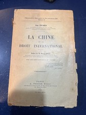 China And International Law, Prof. Jean Escarra 1931 1st Ed PB In French picture