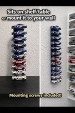 NASCAR Diecast 10 Stack Display Wall Shelf 1:64 Scale – Fits Cup, Xfinity, Truck picture