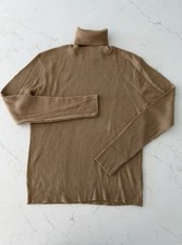 Vintage The Damon Turtle XL Brown Ribbed Turtleneck Sweater Union Made USA 70s picture