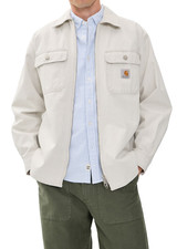 Carhartt WIP Mercer Shirt Jacket Mens Large Mercer Stripe Graphite Wax NWT picture