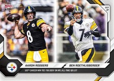 *PRE SALE* Aaron Rodgers / Ben Roethlisberger - 2026-27 NFL Topps NOW® - Card 32 picture