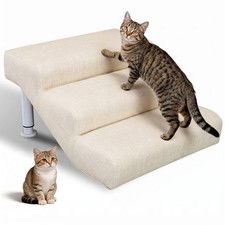SLSY Non-Slip Dog Cat Stairs,Solid Wood Frame Adjustable Pet Step for Seniors picture