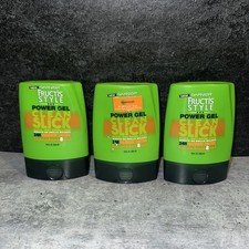 3 Lot  Garnier Fructis Style Clean Slick Power Gel Maximmum 8 control - 9. oz picture