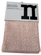 Marimekko Shower Curtain PIKKUINEN UNIKKO Light Coral (Pink) and White Floral picture