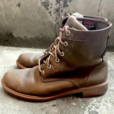 Kodiak Boots Mens 10 Gray Leather Waterproof Lace Up Work Hiking Outdoor picture