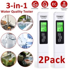 2pc TDS Meter Digital Tester Water Quality Testing Kits Drinking Water 0-9990ppm picture