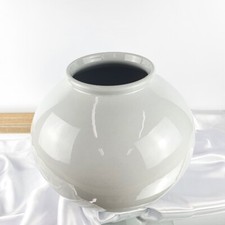 Joseon White Porcelain Handmade Moon Jar Ornamental Art Fine Ceramic Pottery picture