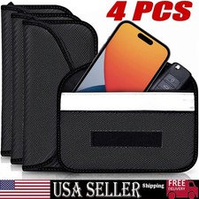 4 Pack Faraday Bag Cell Phone Wallet Blocker Radiation Signal Shielding Case picture