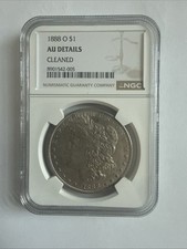 1888 O Morgan Silver Dollar NGC AU Details picture