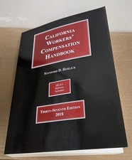 California Workers' Compensation Handbook 37th Edition 2018 picture