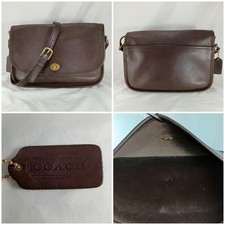 Coach 9790 City Bag Dark Brown Shoulder Crossbody Bag Turnlock & Charm Clean VTG picture