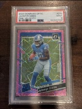 Panini 2023 Donruss Optic Rated Rookie Jahmyr Gibbs Lions Pink /79 #236 PSA 9 picture