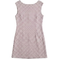 Boden Shift Dress US 4R White Red Floral Sleeveless V-Back Cotton Preppy Mod picture