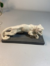 Vintage Resin Tiger Sculpture Figurine Statue picture