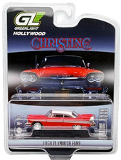 1958 Plymouth Fury Red With White Top Christine 1983 Movie 1:64 Diecast Replica picture
