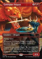 Goldspan Dragon (Borderless) Foil Secret Lair Drop Playtest Card picture
