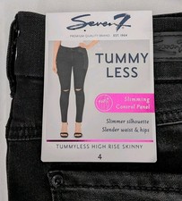 New Seven7 Women's Tummyless High Rise Slimming Control Panel Skinny Jeans Sz 4 picture