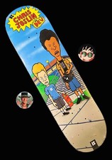 RARE Chris Joslin Beavis And Butthead Full Size 8.375 Plan B Skateboard Deck NEW picture