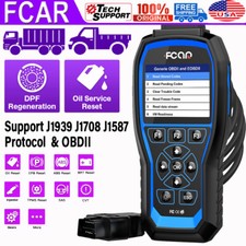 FCAR 12/24V Heavy Duty Truck Diagnostic Scanner DPF Regen Oil Reset Full Systems picture