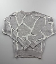 Vintage Damon Sweater Mens Large Gray Geometric Knit Crewneck Pullover USA picture