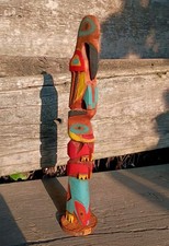 Totem Pole Northwest Coast Antique Nootka Native American Skagway Alaska picture