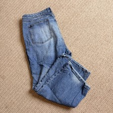 Pilcro by Anthropologie Medium Wash Distressed Straight Leg Jeans Plus Size 22W picture
