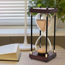 Large Hour Glass Sand Timer, 60 Minute Sand Clock with Wooden Frame, Hourglass picture