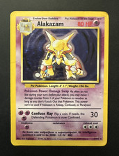 Alakazam 1/102 Base Set HOLO Rare Unlimited WoTC Pokémon 1990 picture