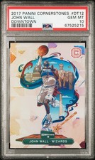 2017 PANINI CORNERSTONES DOWNTOWN #DT12 JOHN WALL DOWNTOWN PSA 10 Gem Mint picture