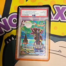 Pokemon 2021 SWSH07 Evolving Skies Umbreon VMAX 215/203 Secret Alt Art PSA 10 picture