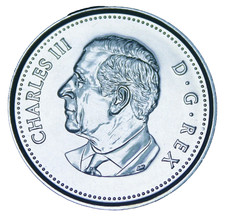 Canada 25 Cents, 2023 Gem Unc~King Charles III 1st Year Coinage~Free Shipping picture
