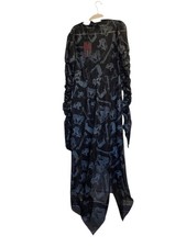 KILLSTAR large Glisten Dress Black Mesh Skeleton Gothic Asymmetric Hanky Hem picture