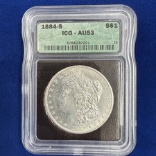 1884-S MORGAN DOLLAR- KEY DATE- AU 53 picture