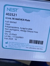 NEW/IN BOX 25PCS NEST 402501 PCR 96-Well Plate 0.1ML. NICE DEAL Exp. 10/2029. picture
