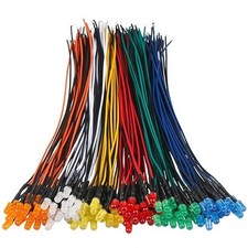 120pcs 12V LED Lights Emitting Diodes, Pre Wired 7.9 Inch DC 12 Volt 5mm LED picture