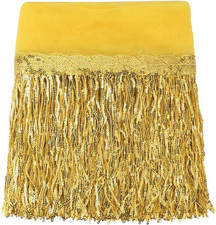 10Yards Gold Sequin Sewing Fringe Trim 13Inch Wide Sparkling Sequins picture
