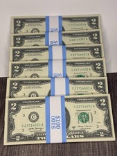 NEW  Uncirculated Two Dollar Bills  Series 2017A  $2 Sequential Notes  Lot of 50 picture