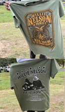 Willie Nelson Neil Young Shirt Mann Music Center 2026 Reprint picture